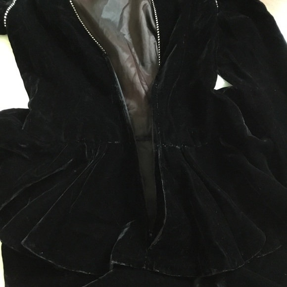 Neiman Marcus Velvet Midi Peplum Dress Size XS - Picture 5 of 10